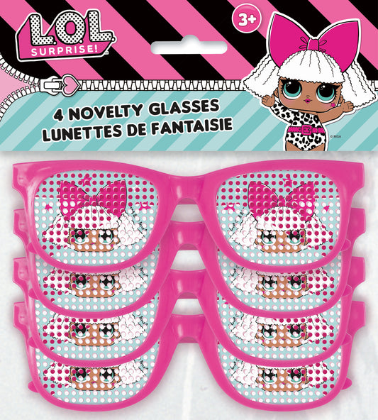 LOL Surprise Pinhole Novelty Glasses, 4-pc