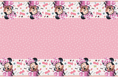 Disney Iconic Minnie Mouse Rectangular Plastic Table Cover, 54" x 84"