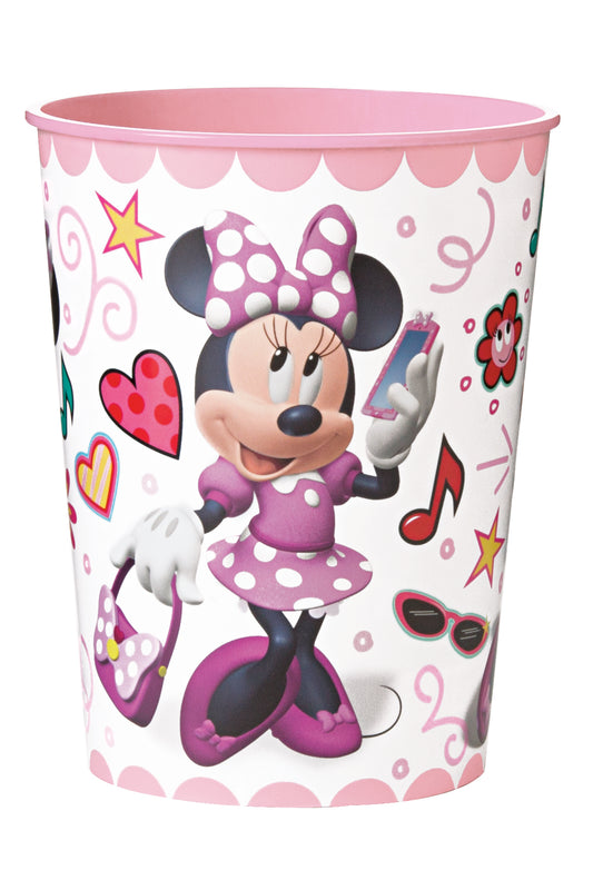 Disney Iconic Minnie Mouse Plastic Stadium Cup, 16oz