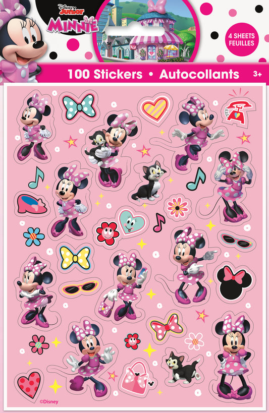 Autocollants Minnie Mouse emblématiques de Disney, 100 pces 