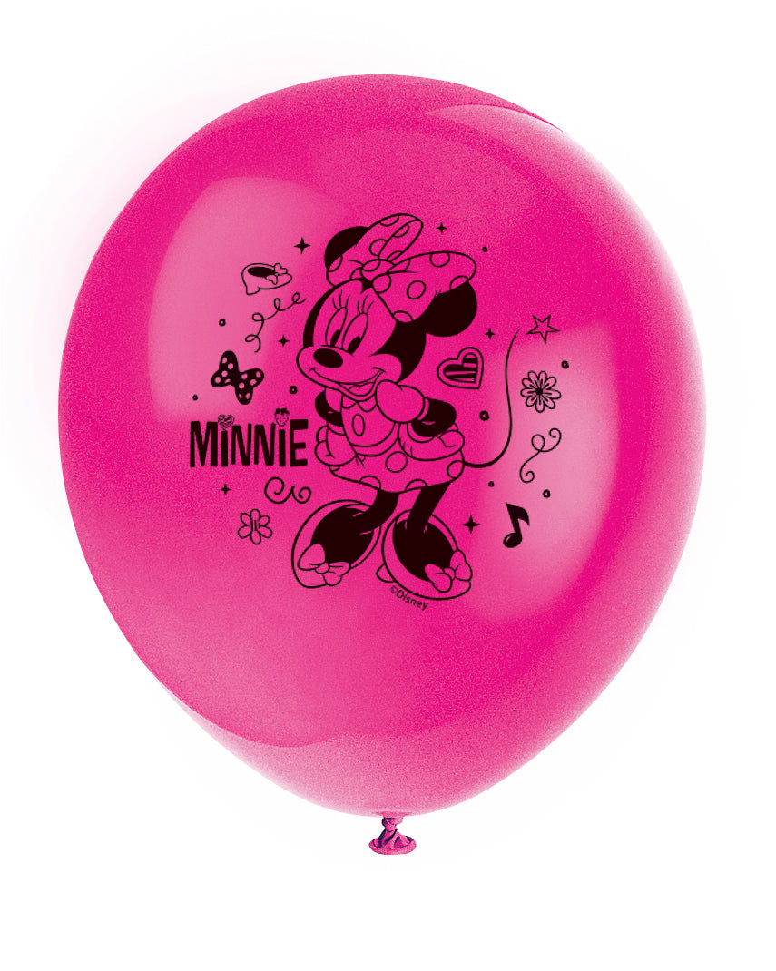 Ballons en latex Disney Iconic Minnie Mouse de 12 po, 8 pces