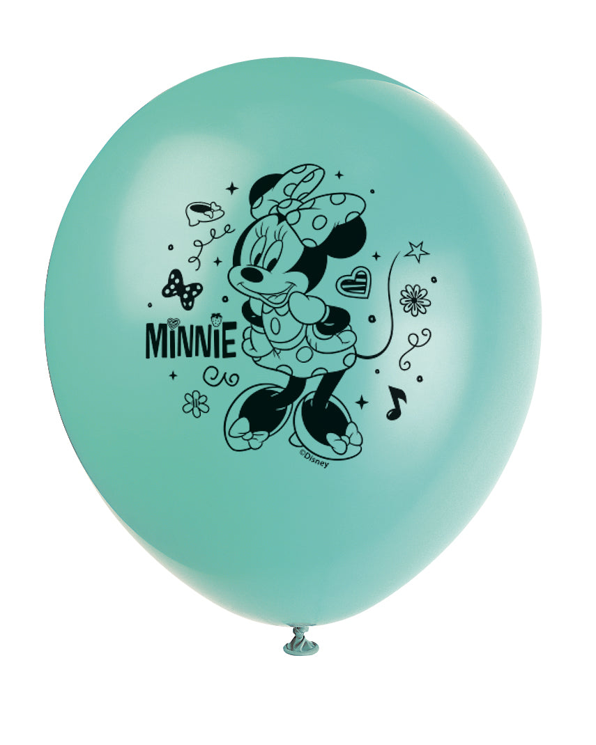 Disney Iconic Minnie Mouse 12" Latex Balloons, 8-pc