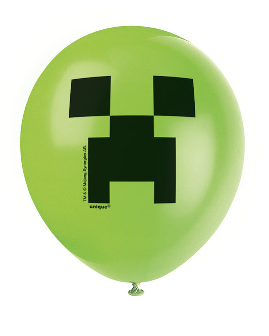 Ballons en latex de 12 po Minecraft, 8 pces