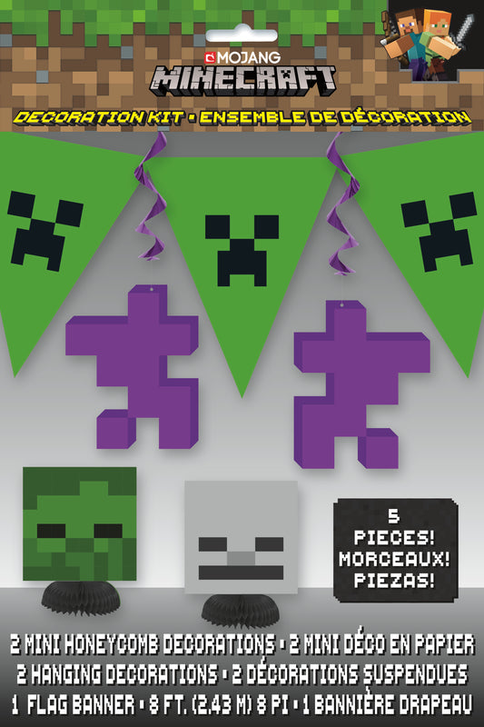 Trousse de décoration Minecraft, 5 pièces 