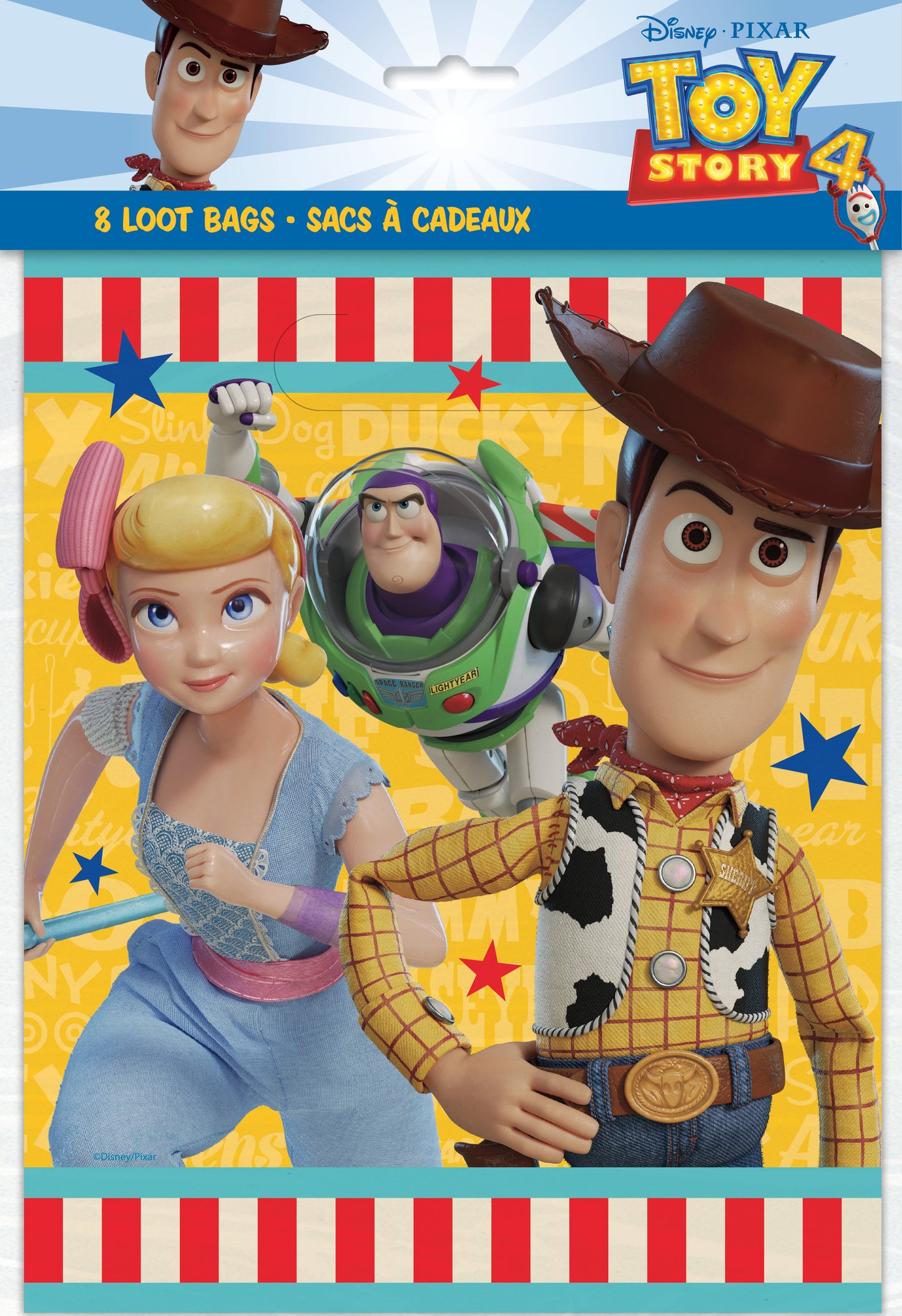 Sacs à butin Disney Toy Story 4, 8 pces