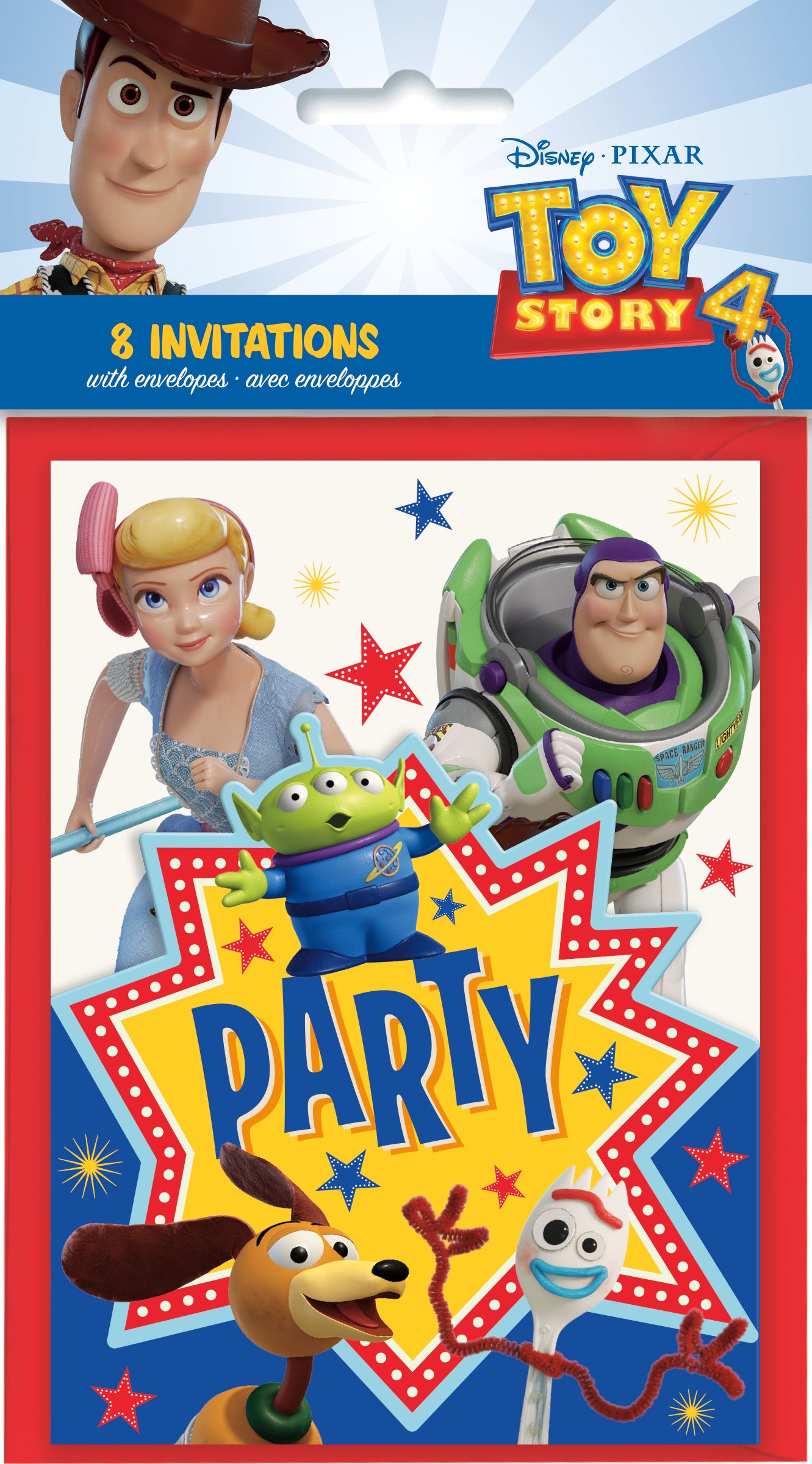 Disney Toy Story 4 Invitations, 8-pc