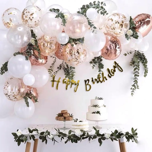 Rose Gold Party Balloon Arch, 103-pc