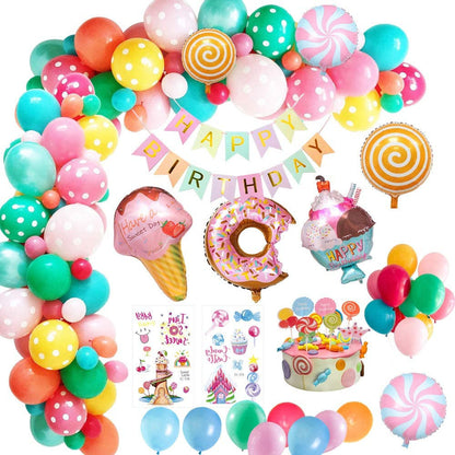 Donut and Ice Cream Party Balloon Arch, 55-pc