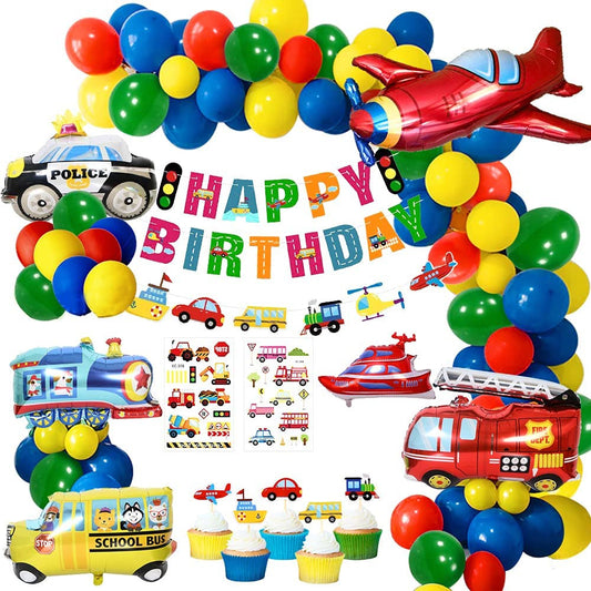 Transportation Party Balloon Arch, 118-pc