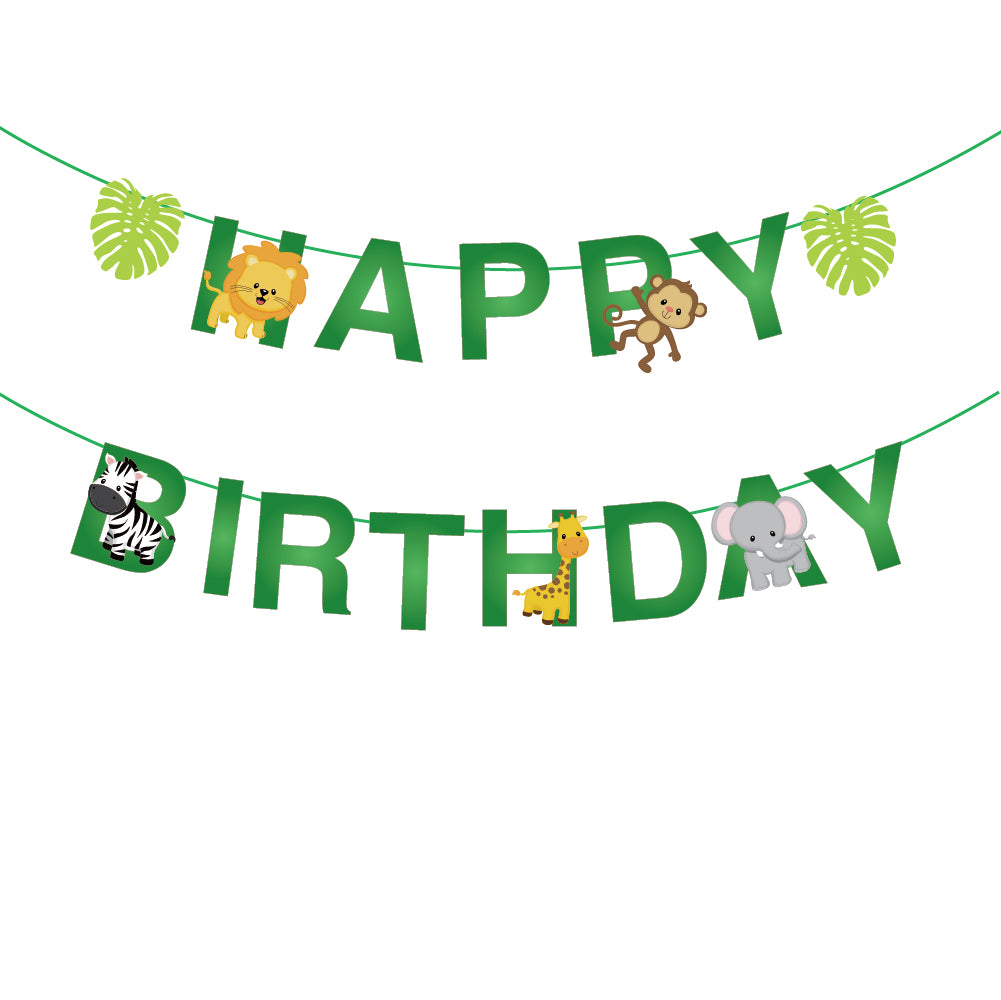 Jungle  Happy Birthday Banner