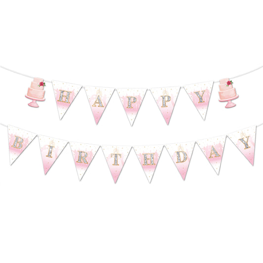 White and Pink 30 Years Banner