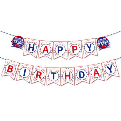 Hockey Happy Birthday Banner