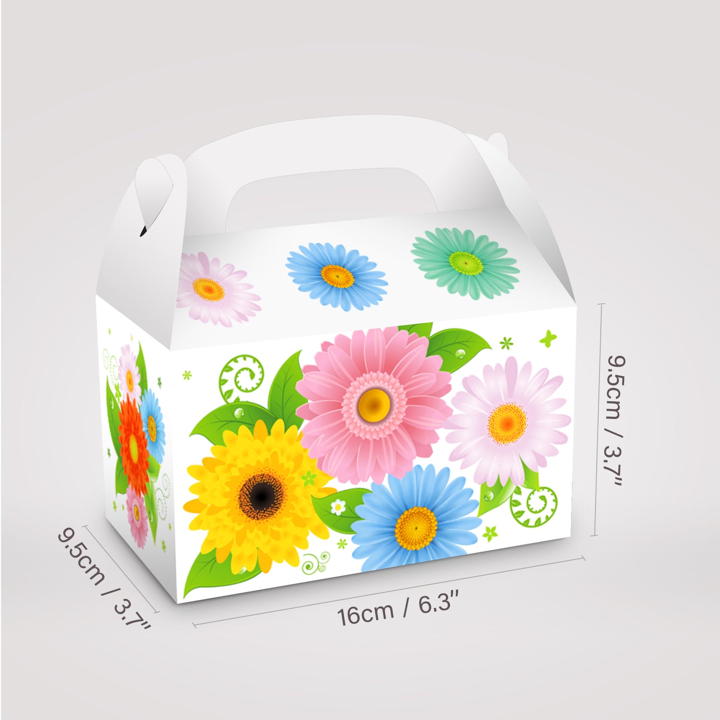 Flower Set Paper Boxes, 12-pc