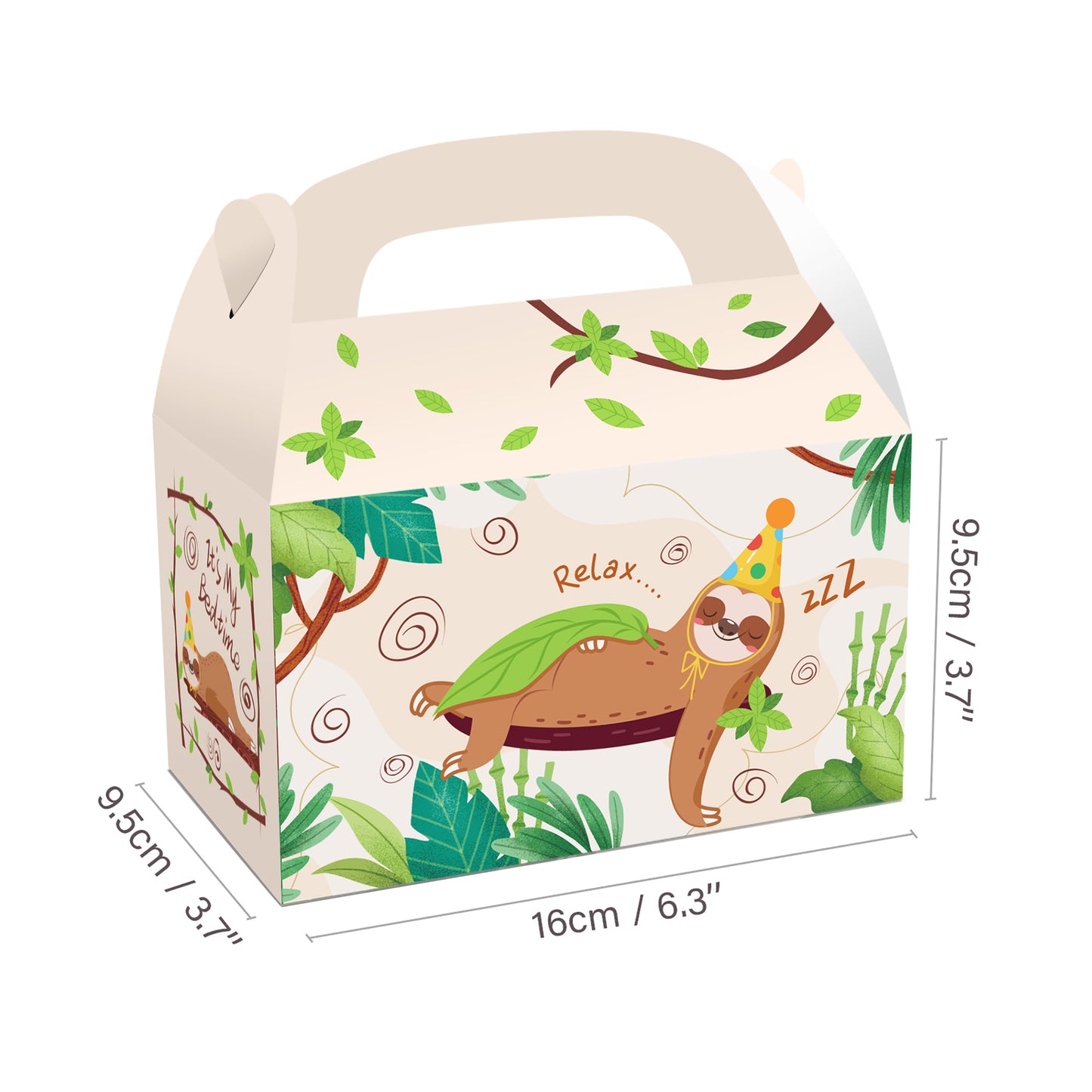 Hanging Sloth Paper Boxes, 12-pc