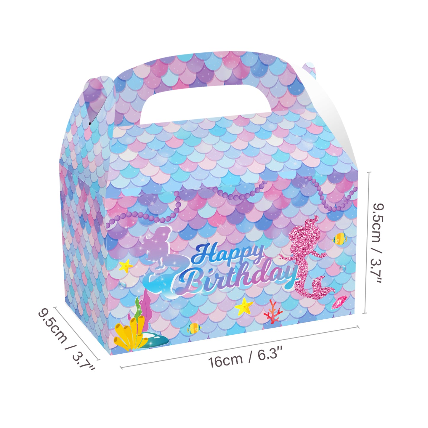 Party Like A Mermaid Paper Boxes, 12-pc