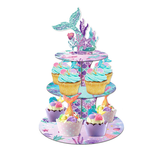 Party Like A Mermaid Cupcake Stand