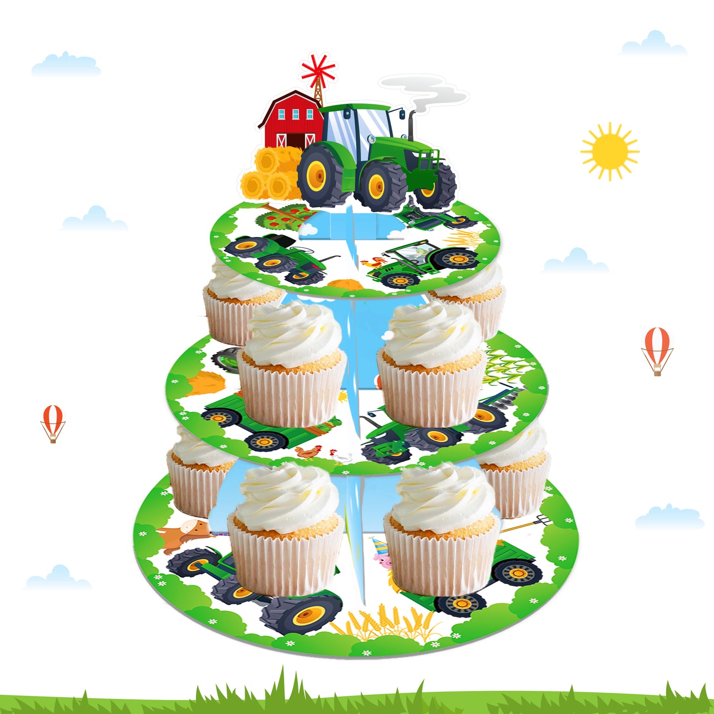 Farm Tractor Cupcake Stand