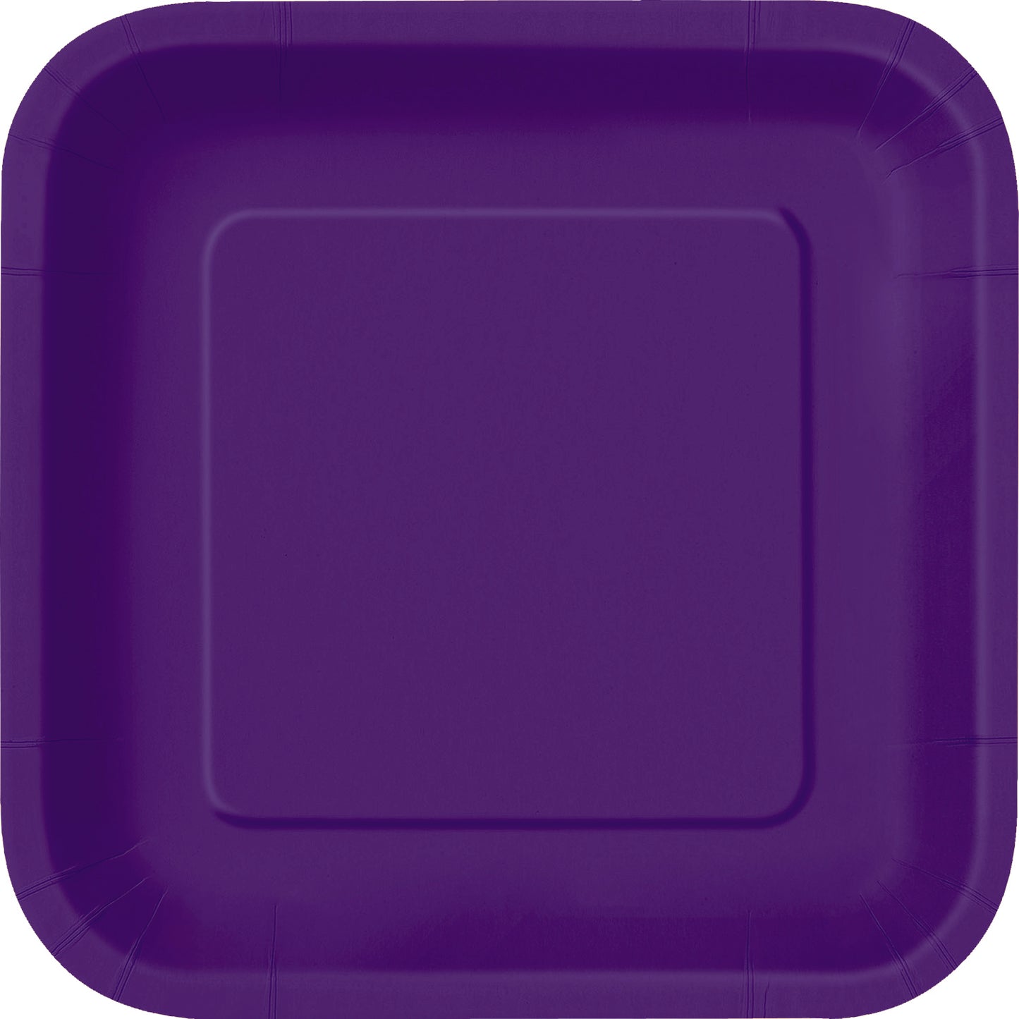 Deep Purple Solid Square 9" Dinner Plates, 14-pc