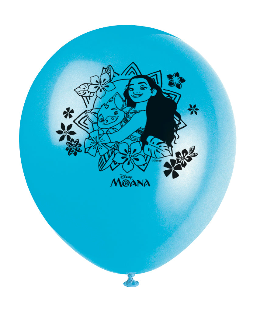 Ballons en latex Disney Moana de 12 po, 8 pces