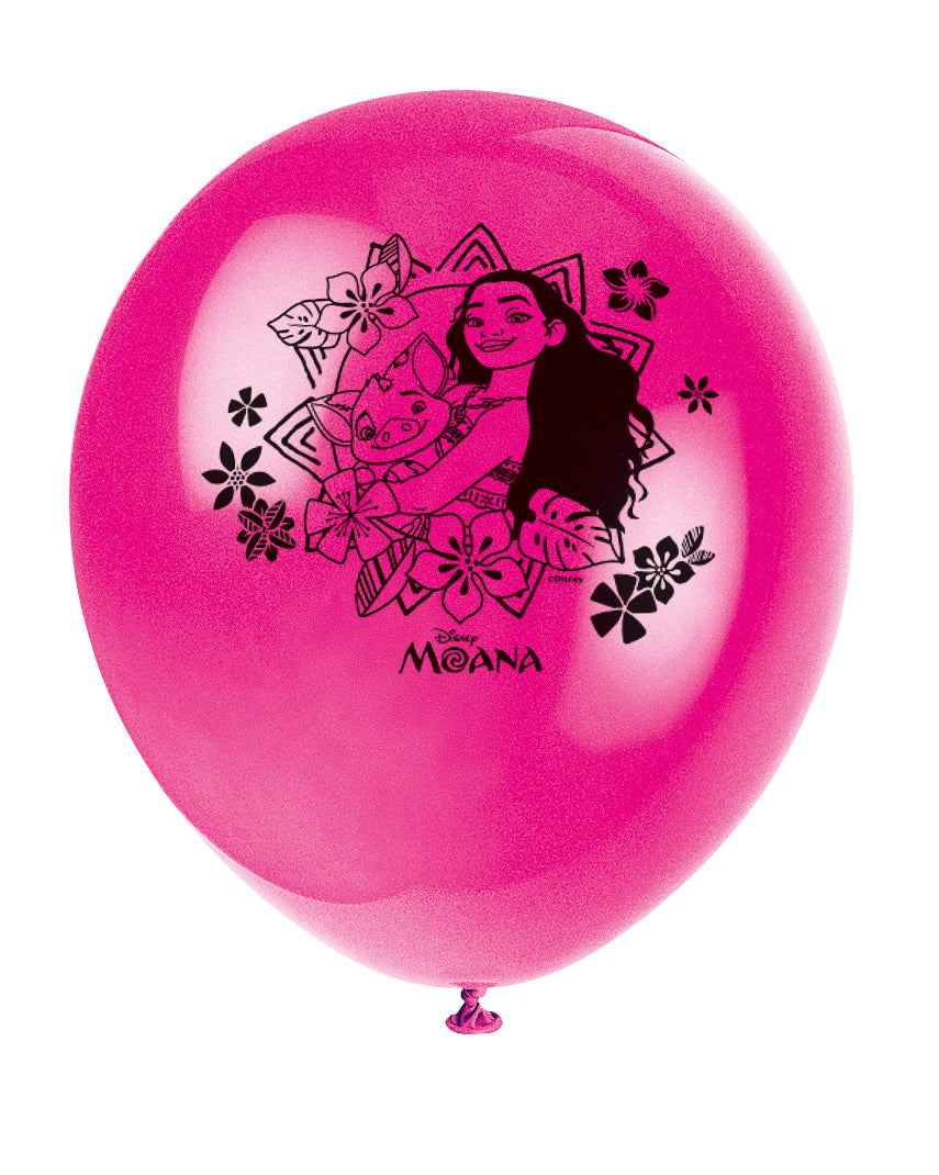 Ballons en latex Disney Moana de 12 po, 8 pces