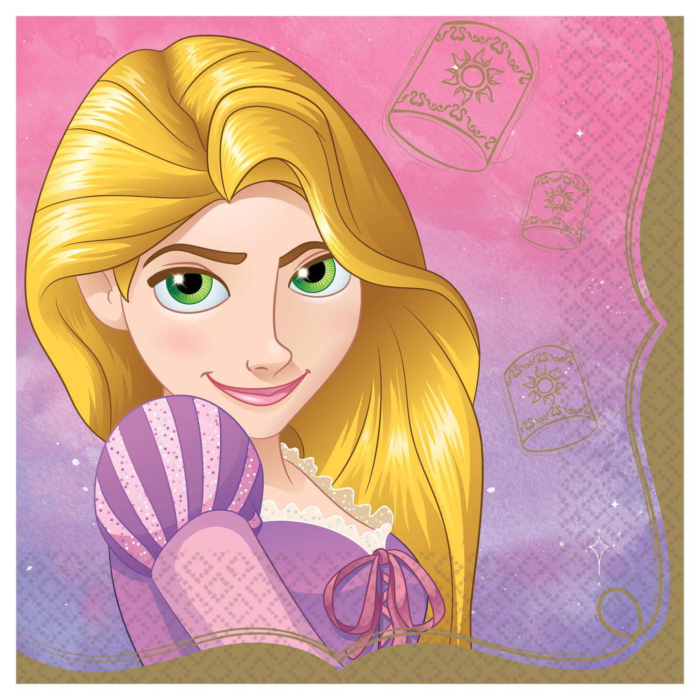 Serviettes de table Princesse Raiponce de Disney, 16 pces 