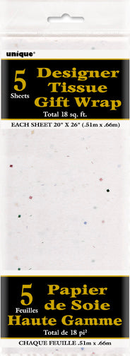 Glitter Tissue Sheets, 5-pc
