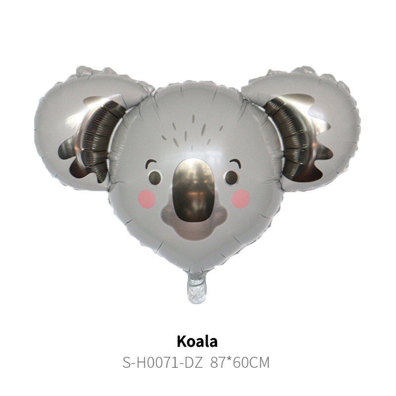 Foil Koala Head Balloon, 34"
