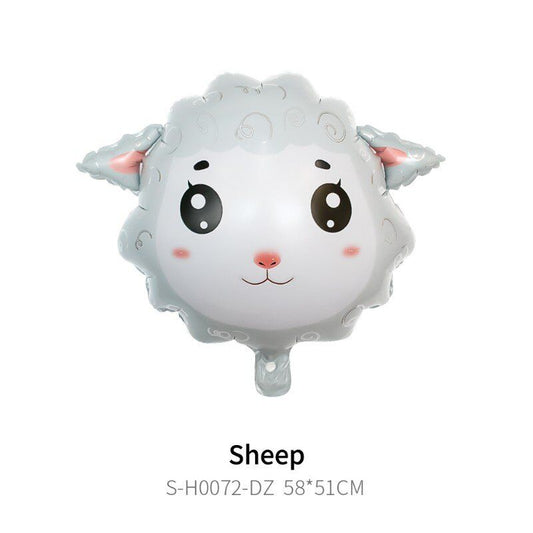 Foil Sheep Head Balloon, 23"