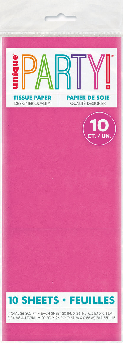 Hot Pink Tissue Sheets, 10-pc