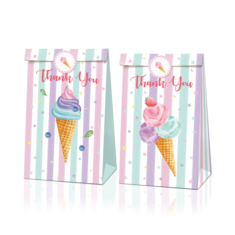 Ice Cream Paper Bags, 12-pc