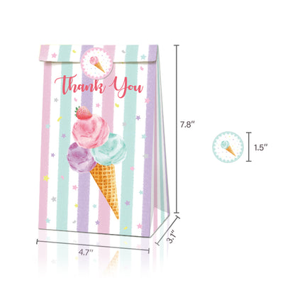 Ice Cream Paper Bags, 12-pc