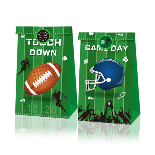 American Football Paper Bags, 12-pc