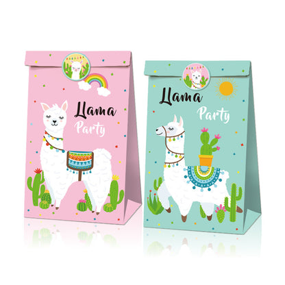 Llama & Cactus Paper Bags, 12-pc