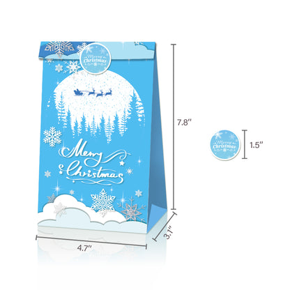 Winter Paper Bags, 12-pc