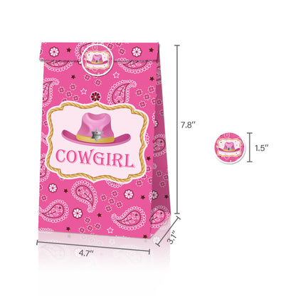 Cowgirl Paper Bags, 12-pc