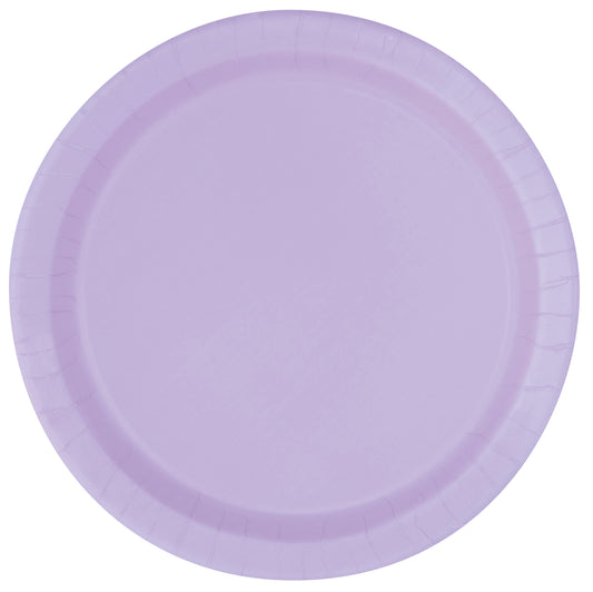 Lavender Solid Round 9" Dinner Plates, 16-pc