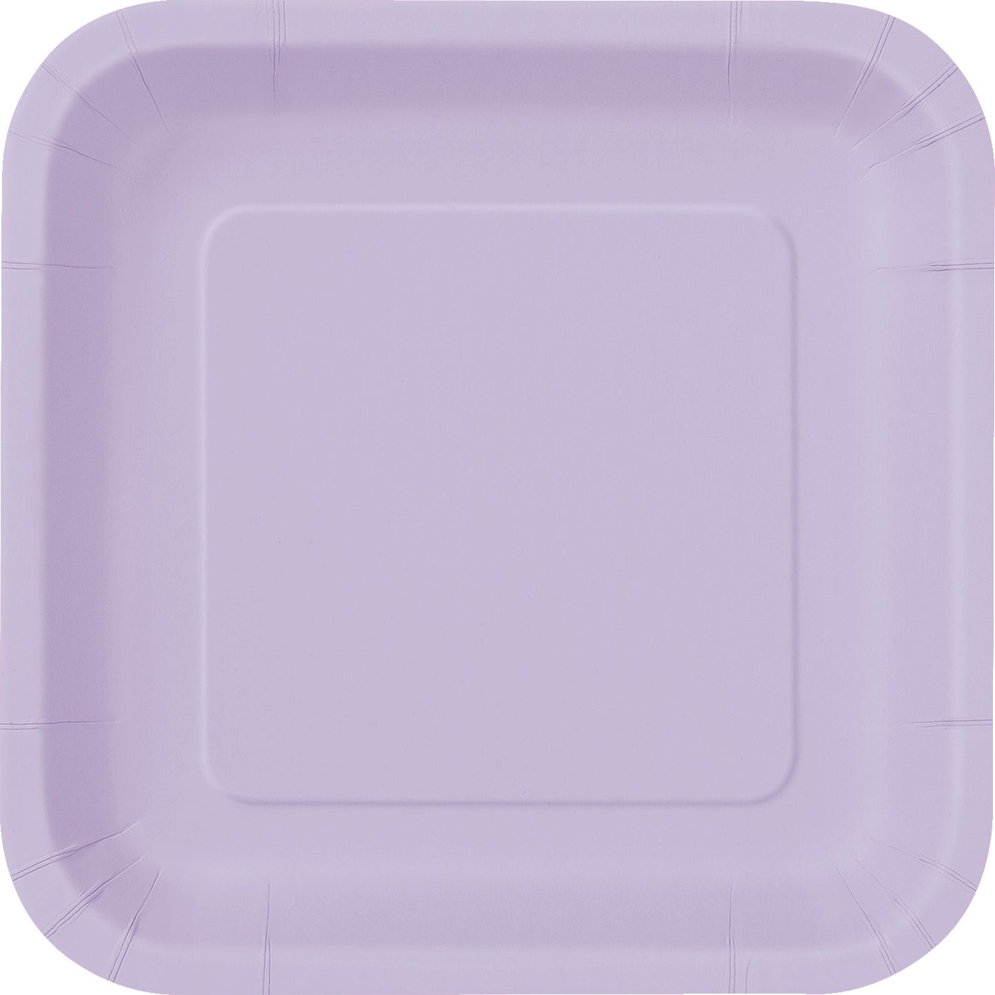 Lavender Solid Square 9" Dinner Plates, 14-pc