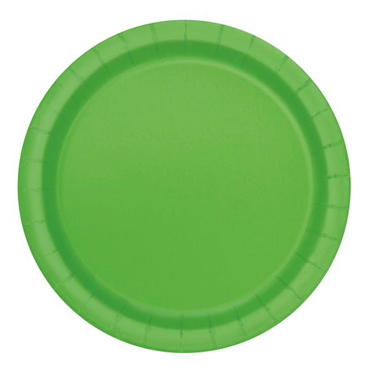 Lime Green Solid Round 9" Dinner Plate, 16-pc