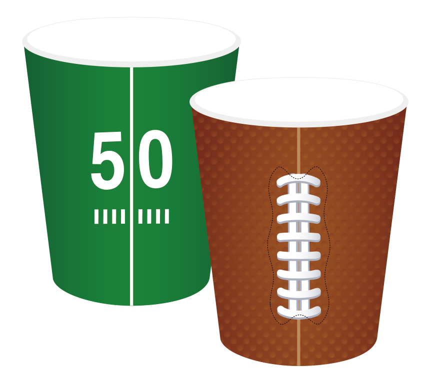 American Football Cups, 8-pc