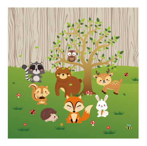 Woodland Animals Napkins, 20-pc