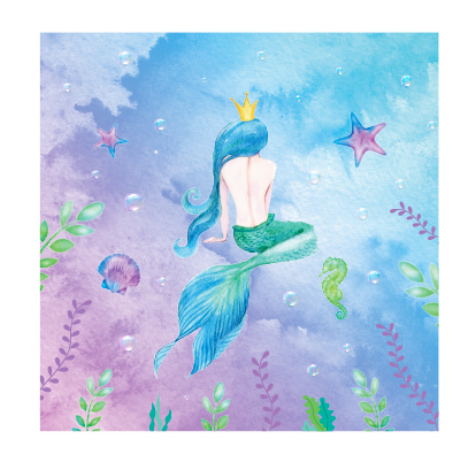 Mermaid Purple Hair Napkins, 20-pc