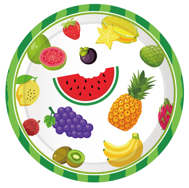 Fruits Plates 9", 8-pc