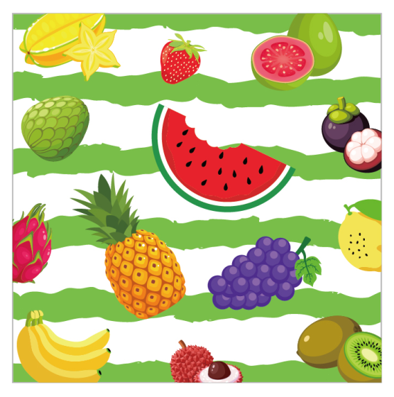 Fruits Napkins, 20-pc