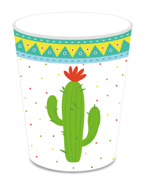Llama & Cactus Cups, 8-pc