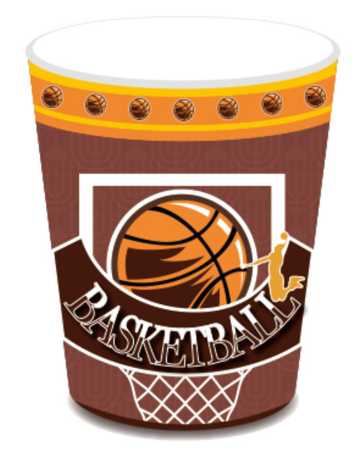 Basketball Cups, 8-pc