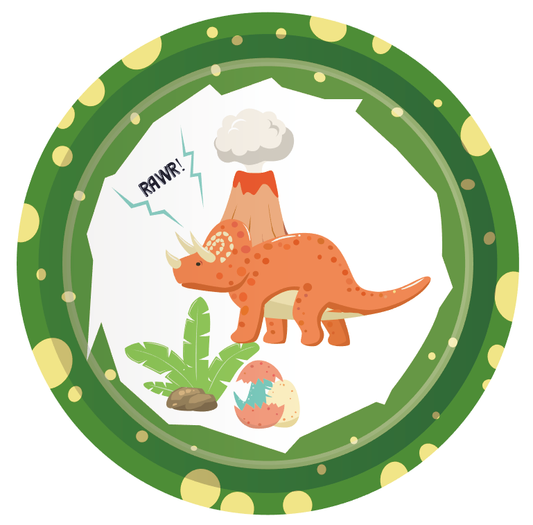 Dinosaur Unisex Plates 9", 8-pc