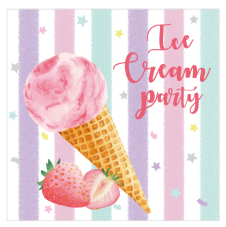 Ice Cream Napkins, 20-pc