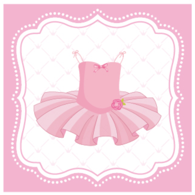 Ballerina Napkins, 20-pc