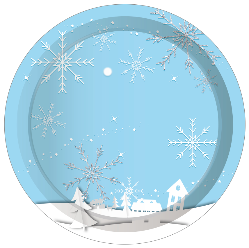 Winter Plates 7", 8-pc