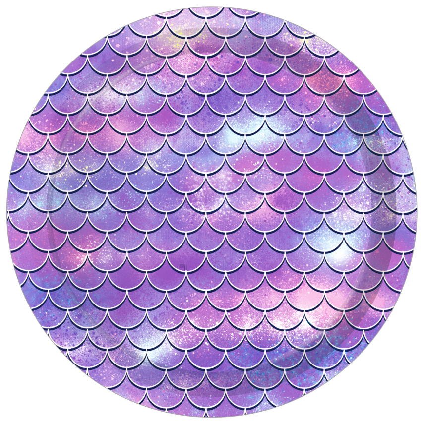 Mermaid Scales Plates 7", 8-pc